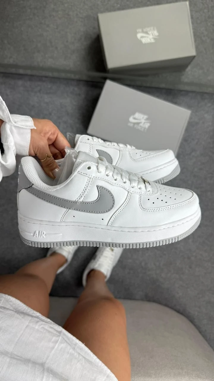 TÊNIS AIR FORCE BRANCO CINZA - 1