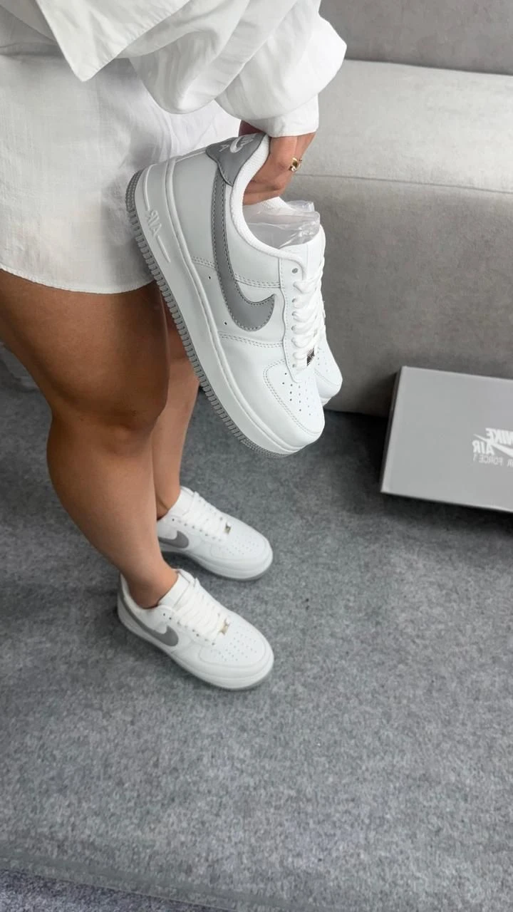 TÊNIS AIR FORCE BRANCO CINZA - 2