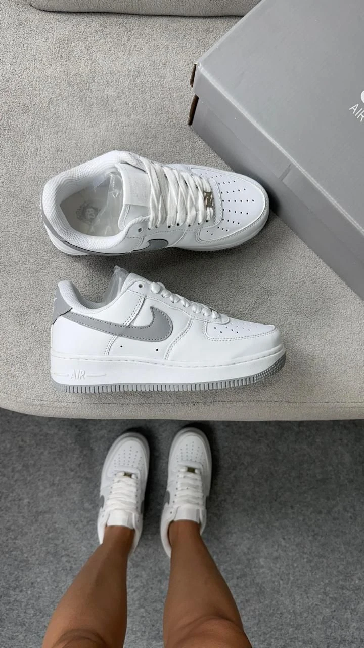 TÊNIS AIR FORCE BRANCO CINZA - 4