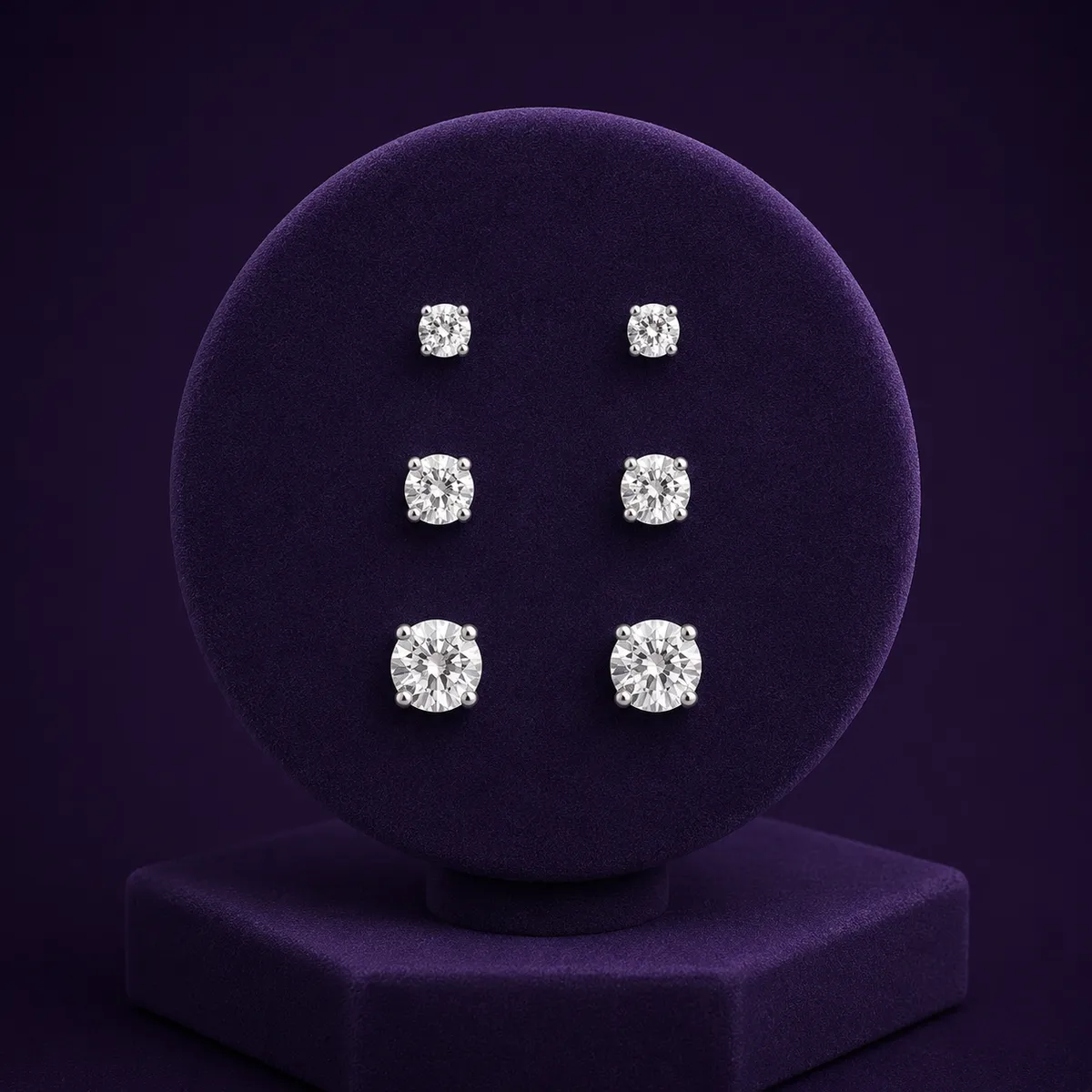 TRIO PONTO DE LUZ ZIRCÔNIA - PRATA 925 - 1