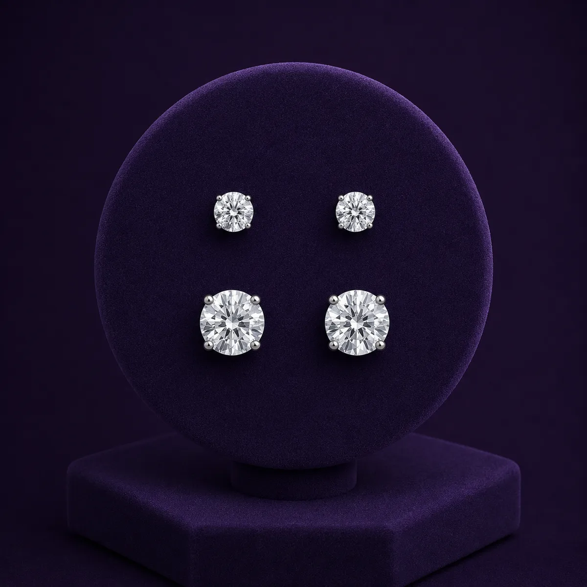 DUO PONTO DE LUZ ZIRCÔNIA - PRATA 925 - 2