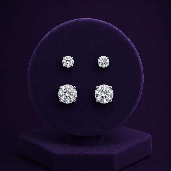 DUO PONTO DE LUZ ZIRCÔNIA - PRATA 925 - imagem 1