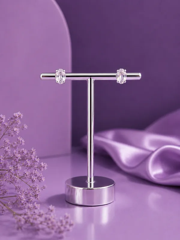 BRINCO PONTO DE LUZ OVAL - PRATA 925 - imagem 2
