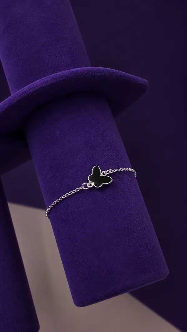 PULSEIRA BORBOLETA - PRATA 925