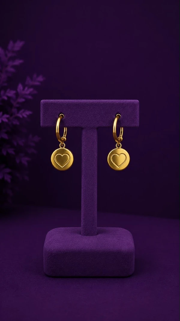 BRINCO ARGOLA CORAÇÃO - DOURADO 