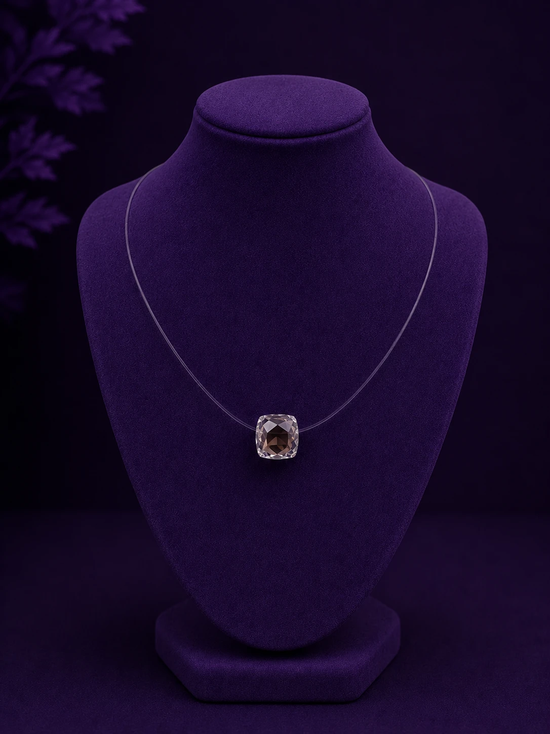 CHOKER NYLON C/ PINGENTE CUBO BOREAL - PRATA 925 - 1