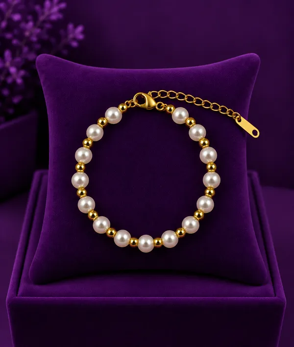 PULSEIRA LICIA PÉROLA - AÇO INOX