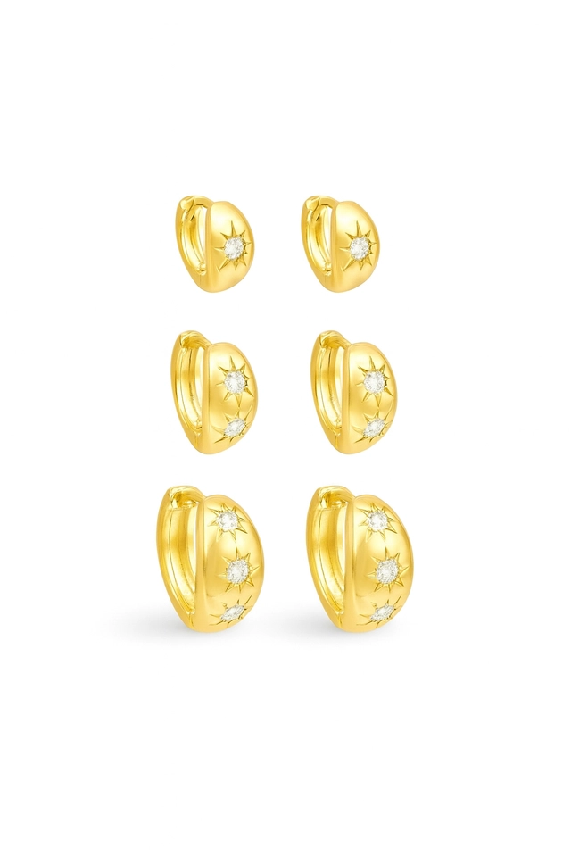 TRIO ARGOLAS STAR - DOURADO  - imagem 2
