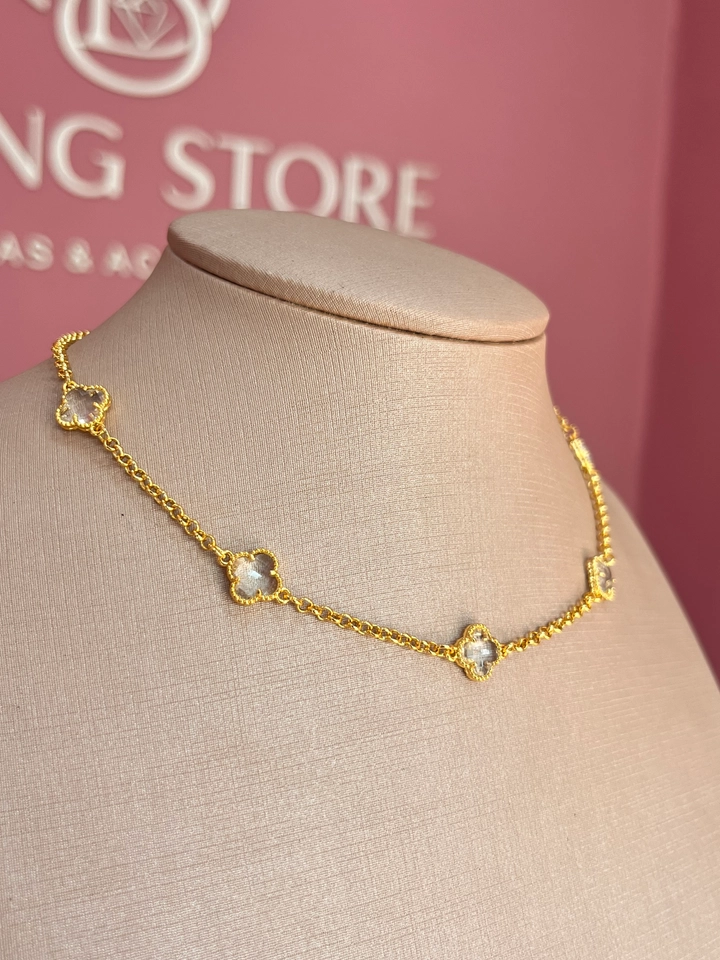 Choker trevos Dourado - 2