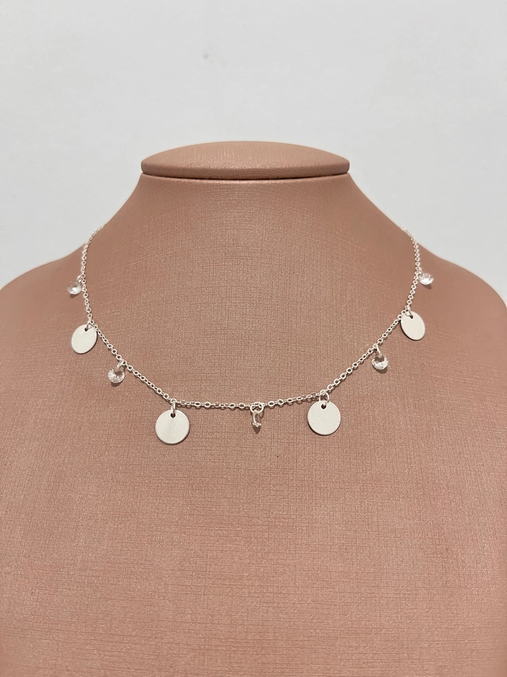 Choker Medalinhas + cristais  - 1