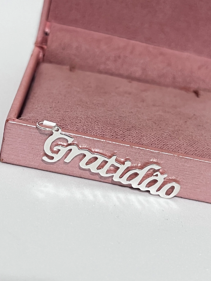Pingente Gratidão prata 925