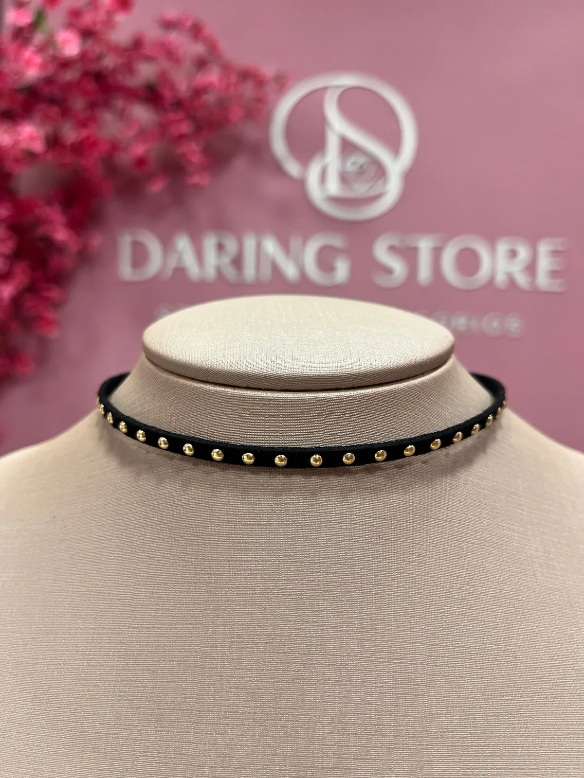 Colar choker longo várias amarrações courinho - 3