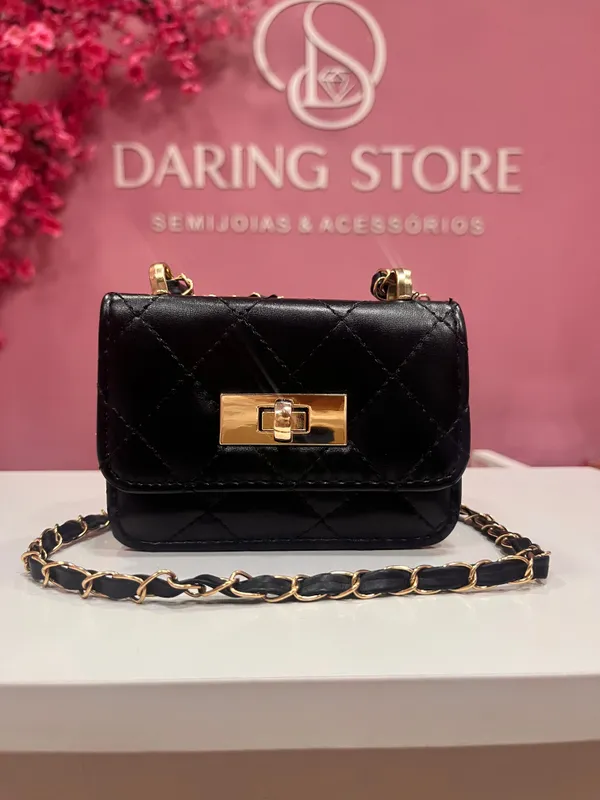 Bolsa P Zara com detalhe dourado 