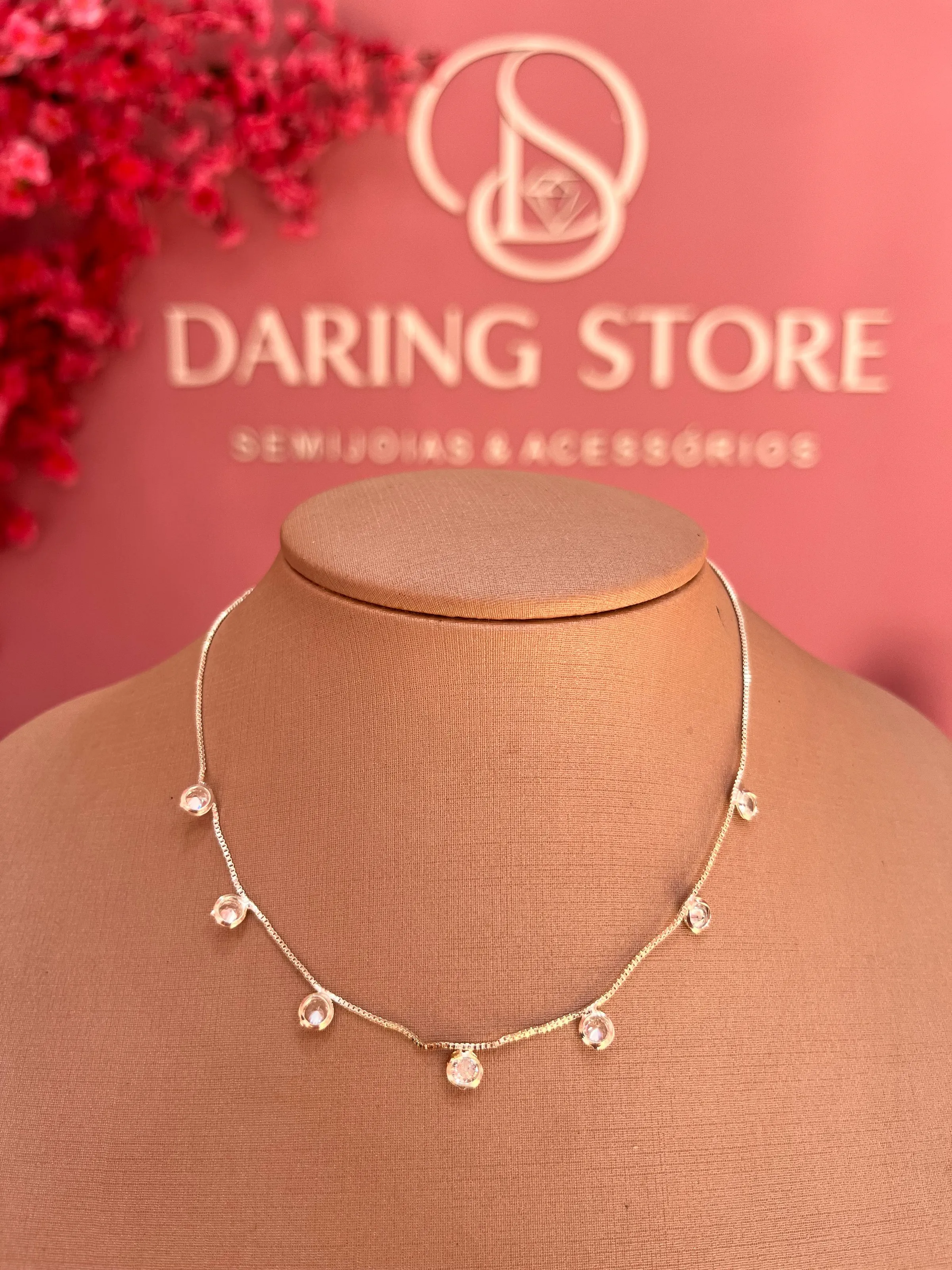 Colar choker pontinhos de luz - 1