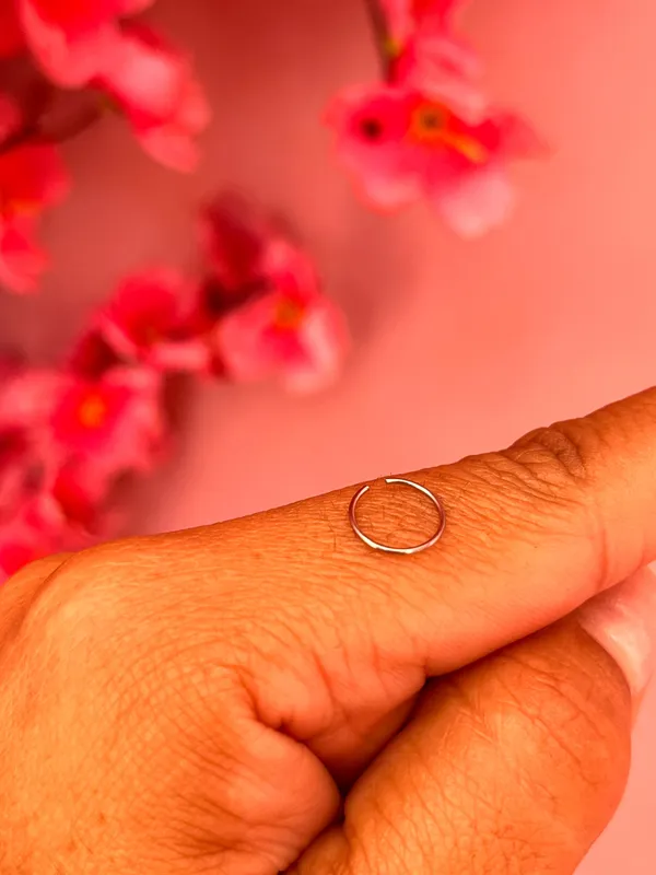 Piercing de argola em aço para o nariz - imagem 2