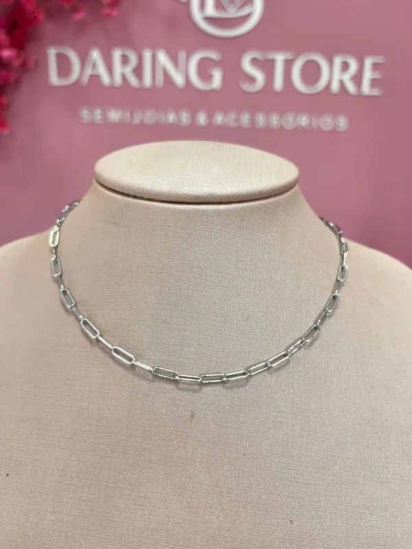 Choker cartier aço 