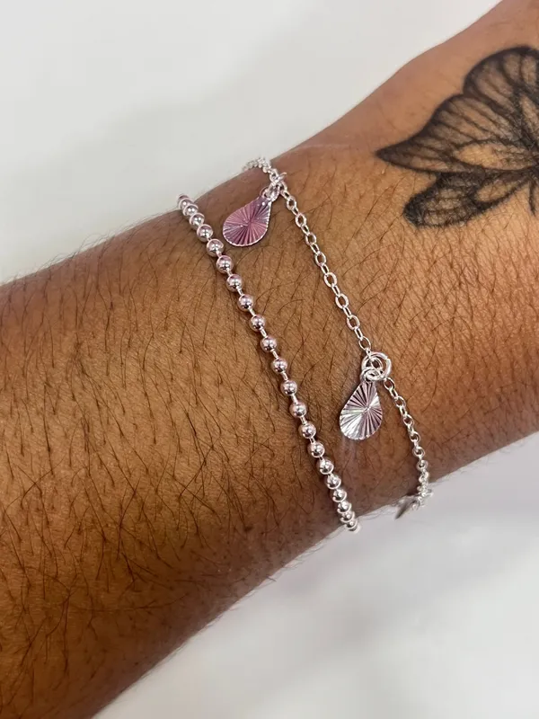 Pulseira dupla gotinhas 
