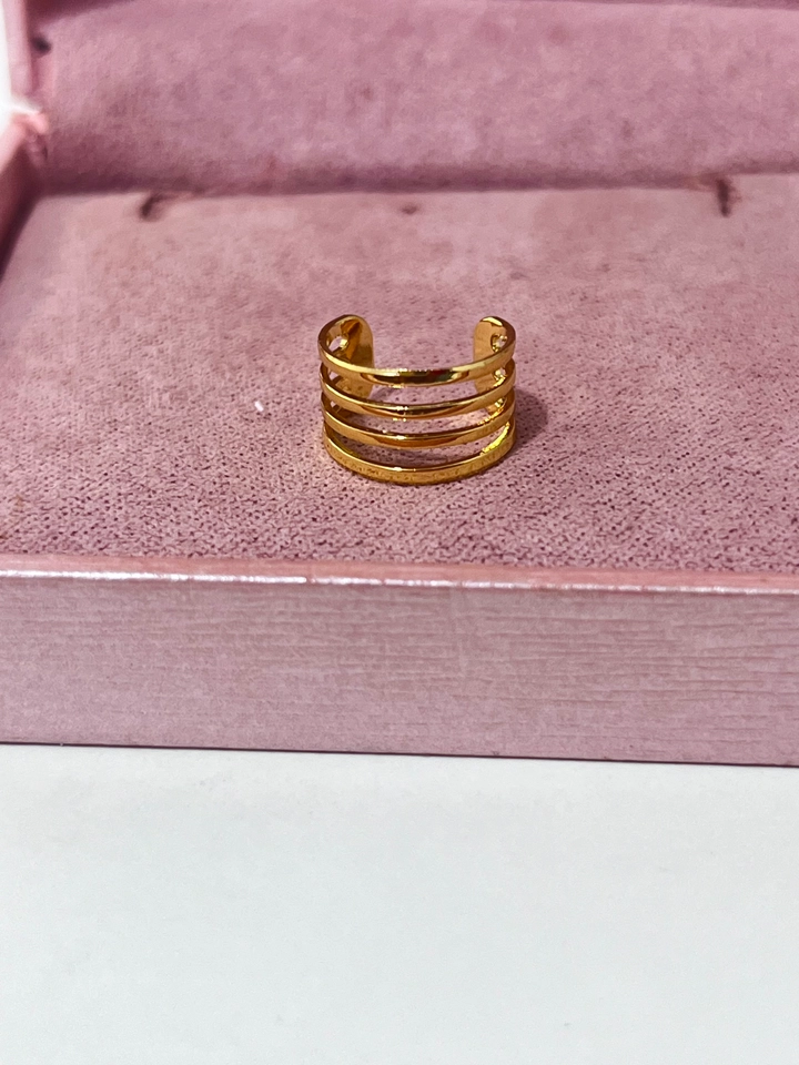 Piercing fake 3 fios dourado
