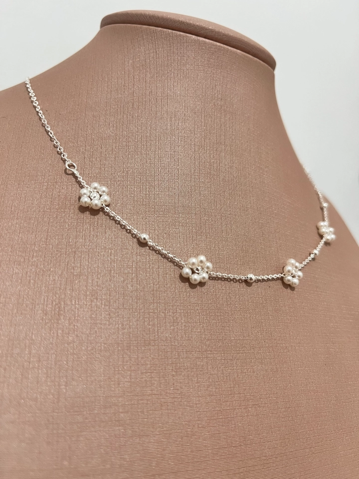 Choker Flor Perolada  - 2