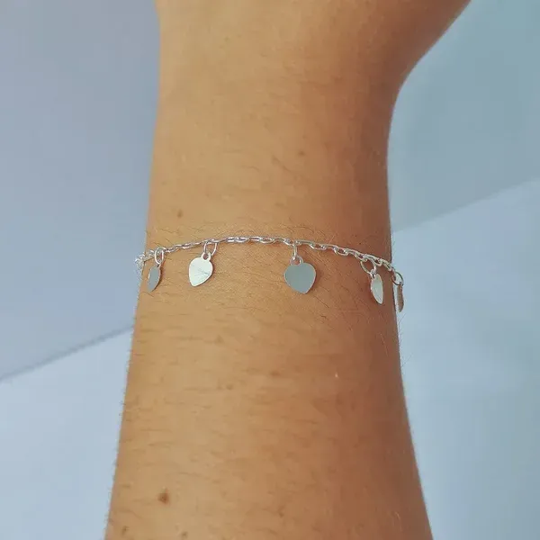 Pulseira corações lisos - 2