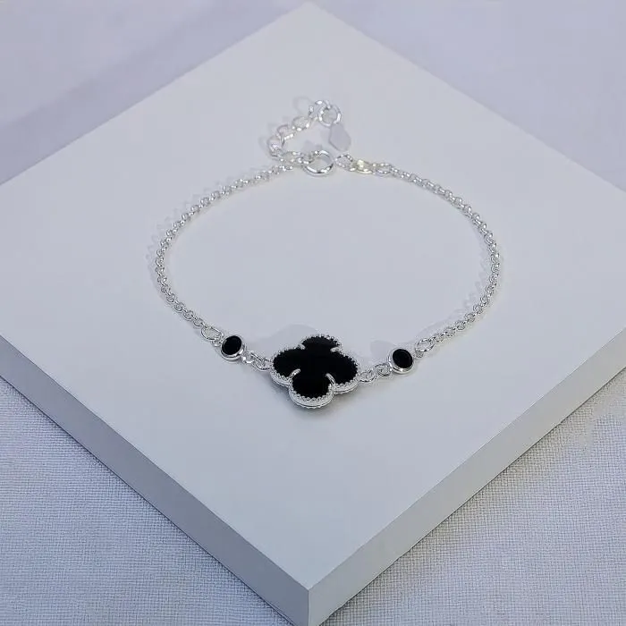 Pulseira trevo preto - 1