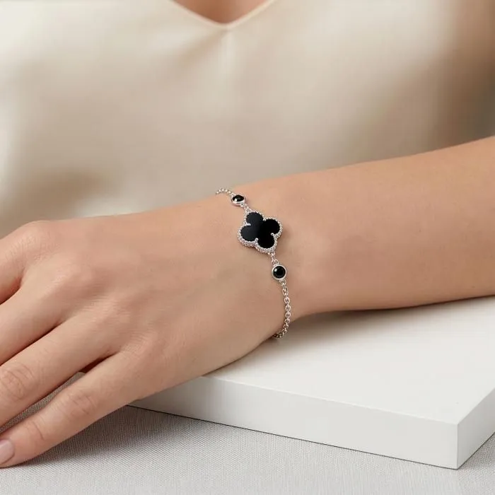 Pulseira trevo preto - 2