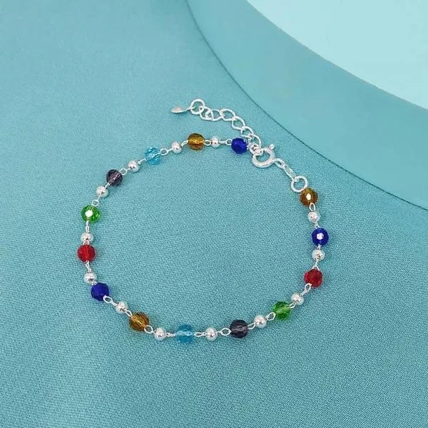 Pulseira cristais coloridos