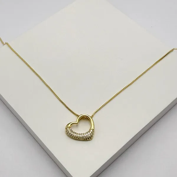 Choker coração cravejado
