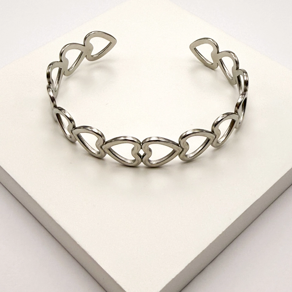 00007 - Bracelete corações vazados - 2