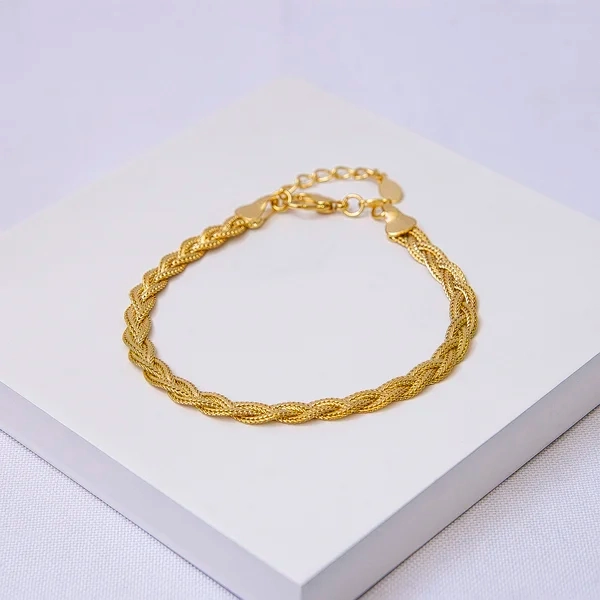 Pulseira malha trançada