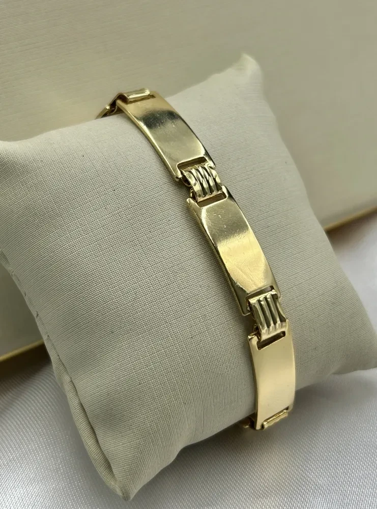 Bracelete Chapa banhado a ouro 18k - 1