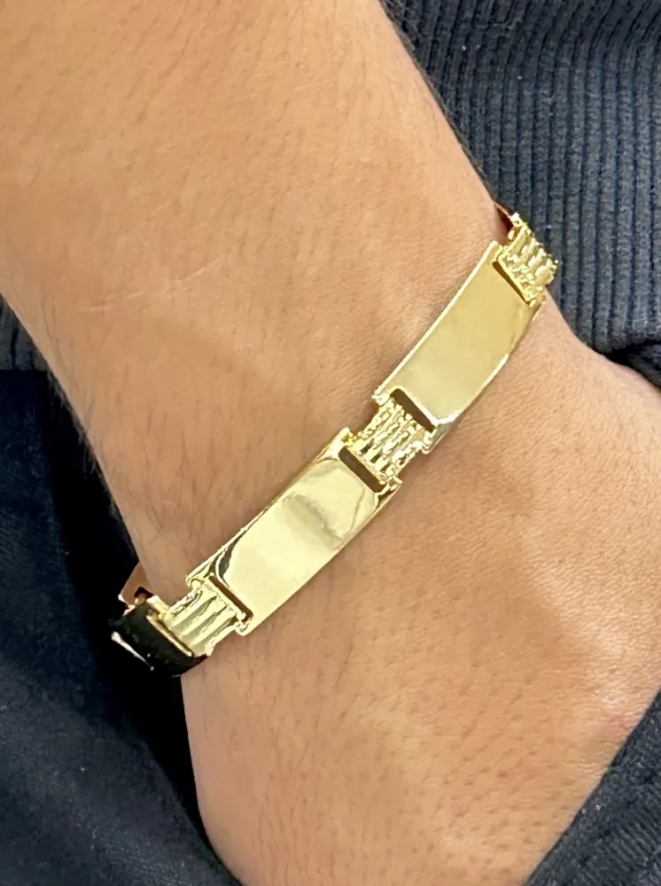 Bracelete Chapa banhado a ouro 18k - 2