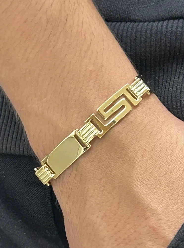 Bracelete Chapa Vazado banhado a ouro 18k - 2