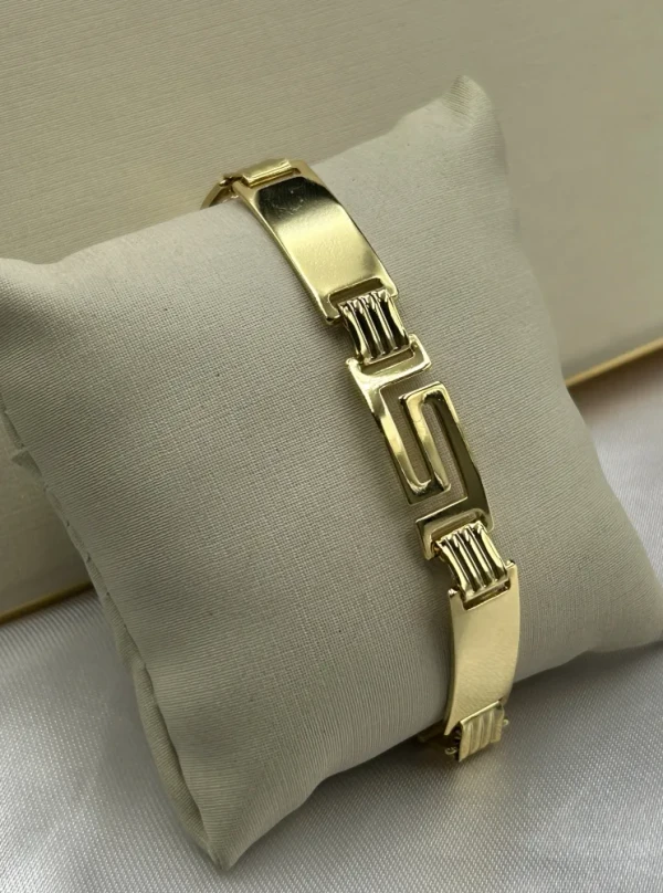 Bracelete Chapa Vazado banhado a ouro 18k - imagem 1