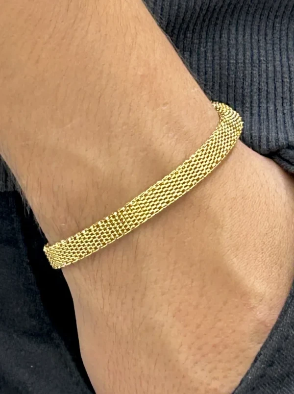 Bracelete Esteira banhado a ouro 18k - imagem 2