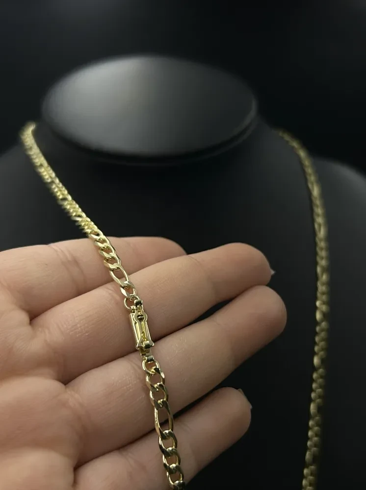 Corrente 3x1 - 4MM banhado a ouro 18k - 1