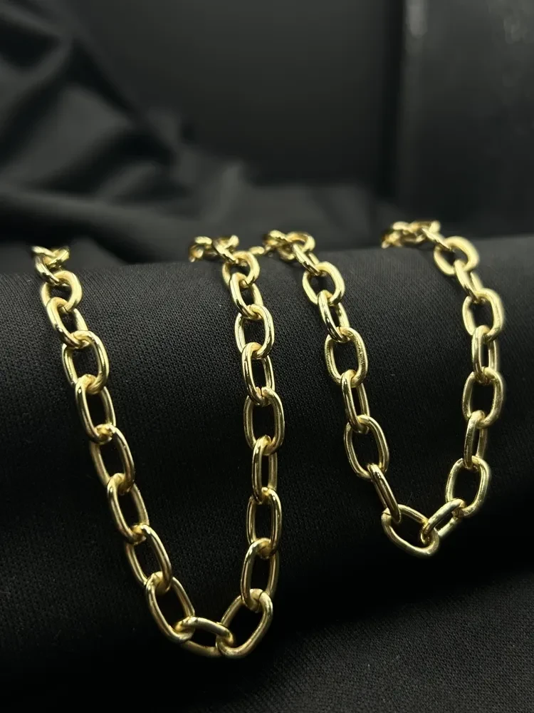 Corrente Cadeado Boleado - 6MM banhado a ouro 18k - 2