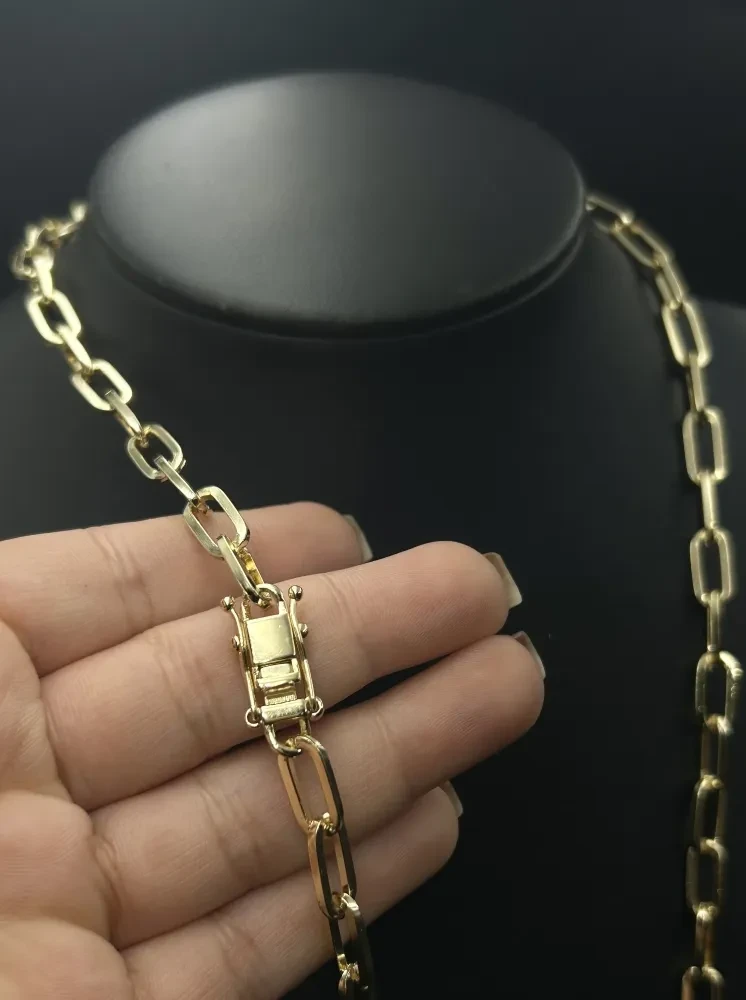Corrente Cartier Alongada - 6MM banhado a ouro 18k - 1