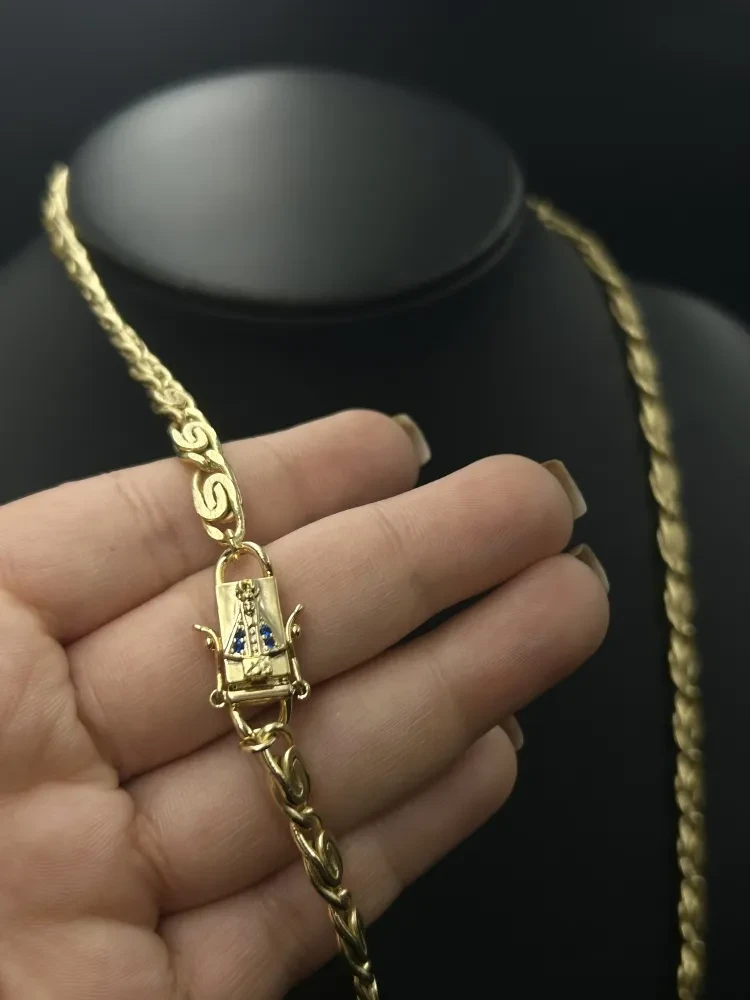 Corrente Oitinho - 5MM banhado a ouro 18k - 1