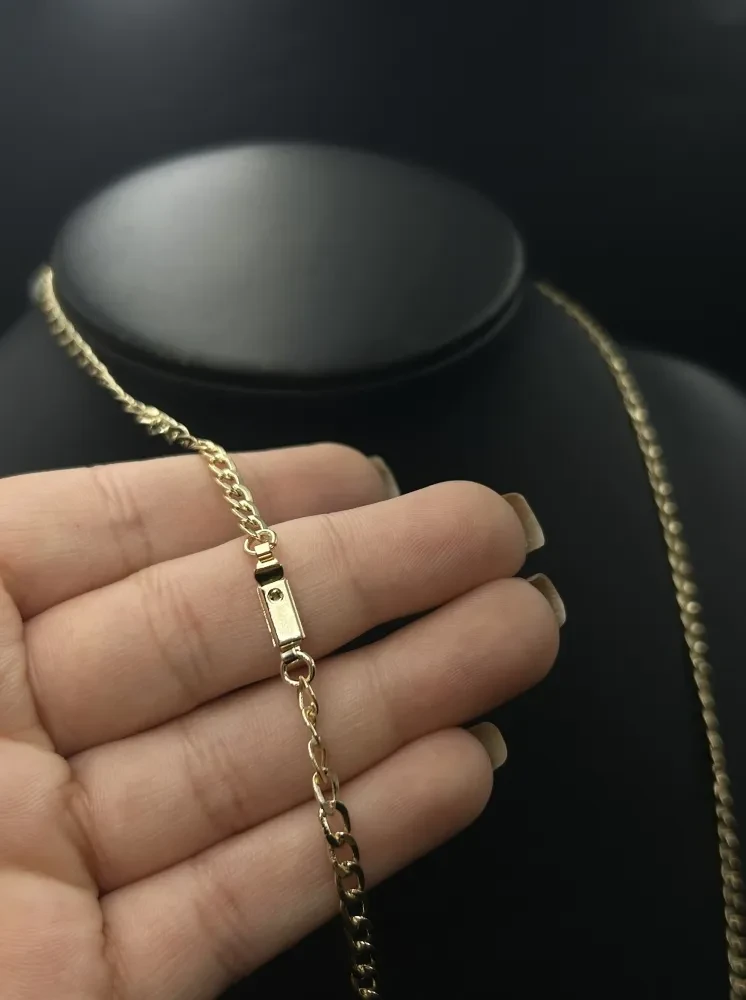 Corrente Pitbull Laminada - 3MM banhado a ouro 18k - 1