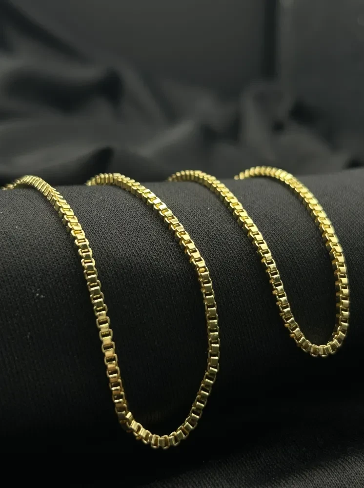 Corrente Veneziana Milano - 3MM banhado a ouro 18k - 2
