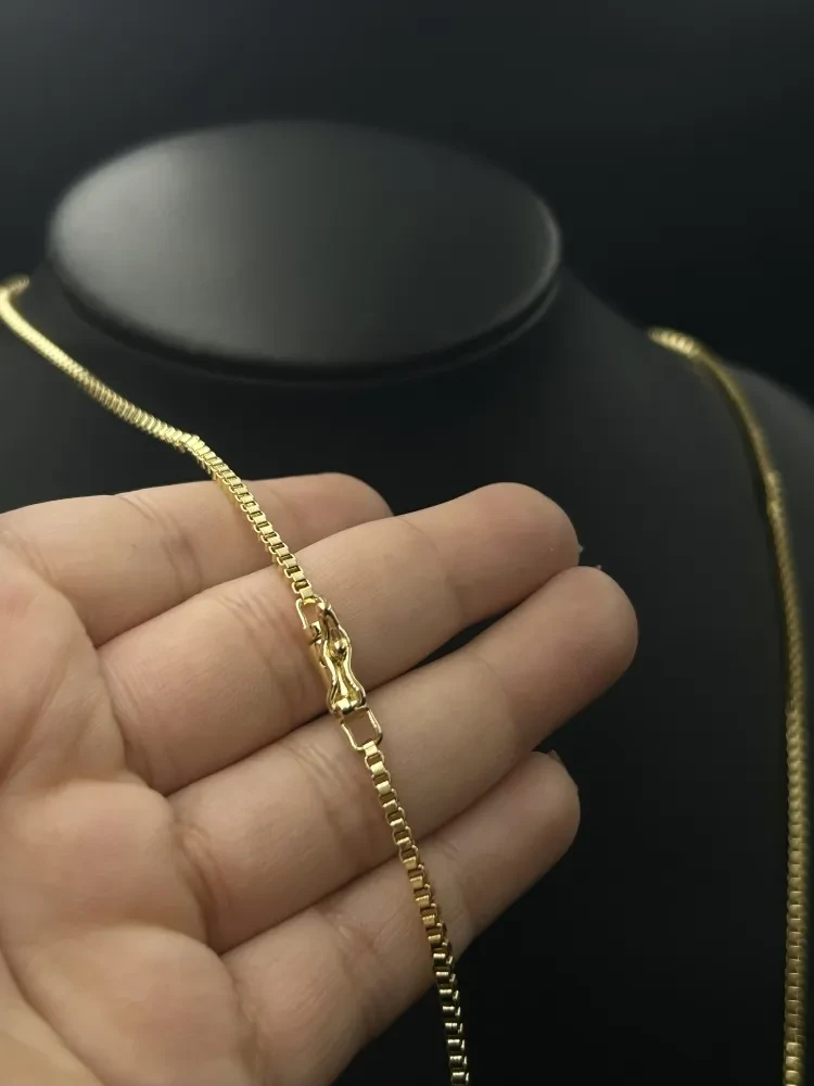 Corrente Veneziana Milano - 3MM banhado a ouro 18k - 1