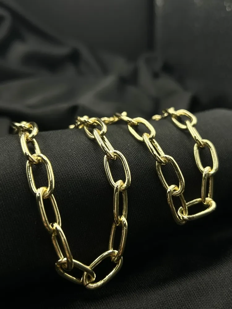 Corrente Cadeado Boleada - 8MM Banhado a ouro 18k - 2