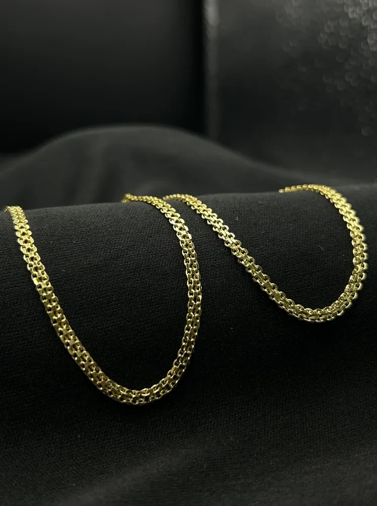 Corrente Cadeado Duplo - 3MM Banhado a ouro 18k - 2