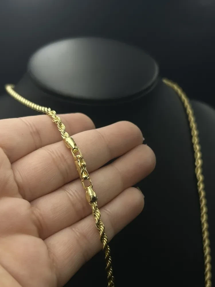 Corrente Elo Baiano - 4MM Banhado a ouro 18k - 1