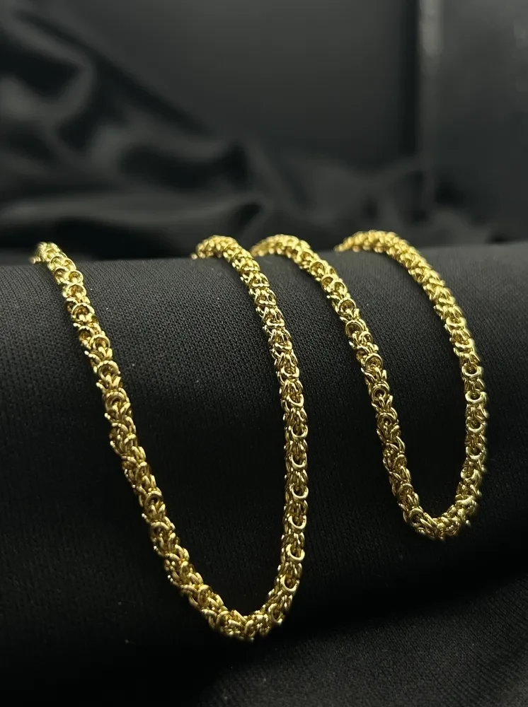 Corrente Indiana - 3MM Banhado a ouro 18k - 2
