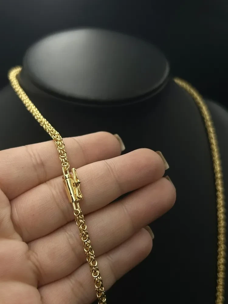 Corrente Indiana - 3MM Banhado a ouro 18k - 1