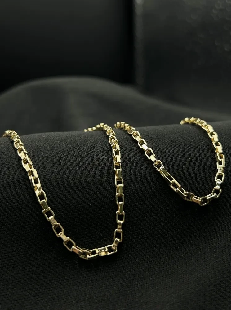 Corrente Tijolinho - 3MM Banhado a ouro 18k - 2