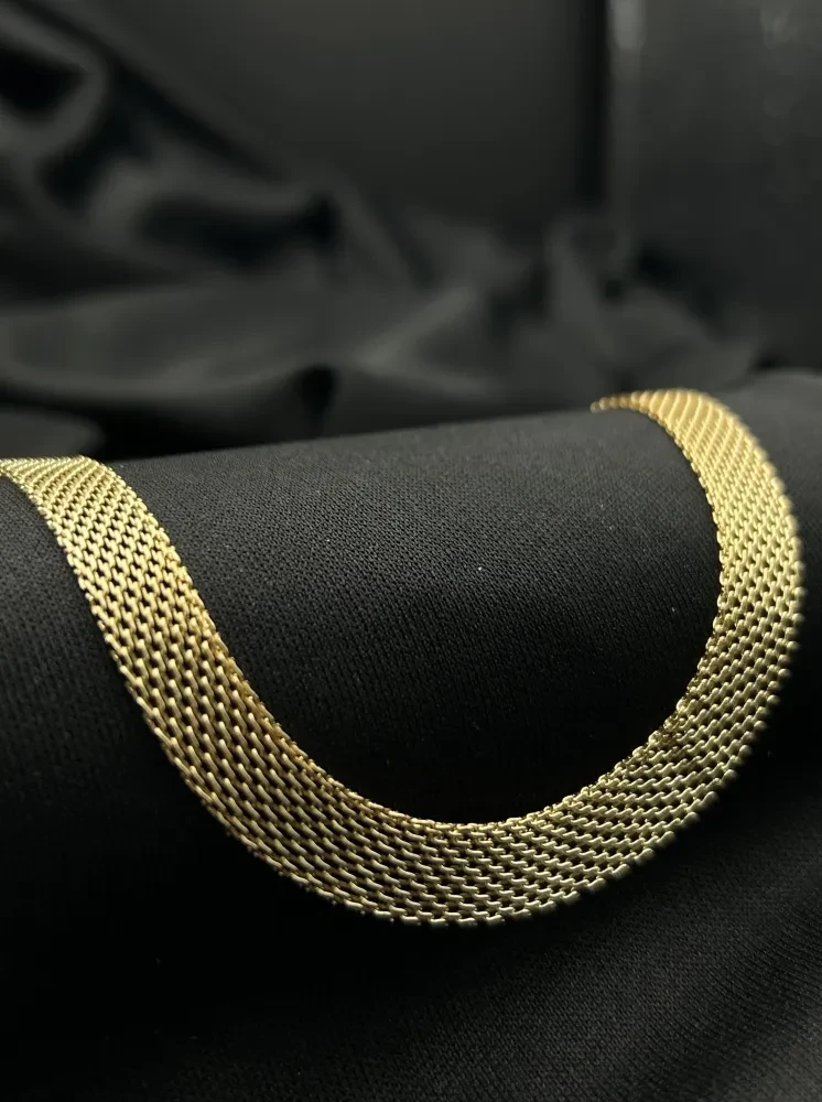 Corrente Esteira - 8MM Banhado a ouro 18k - 2