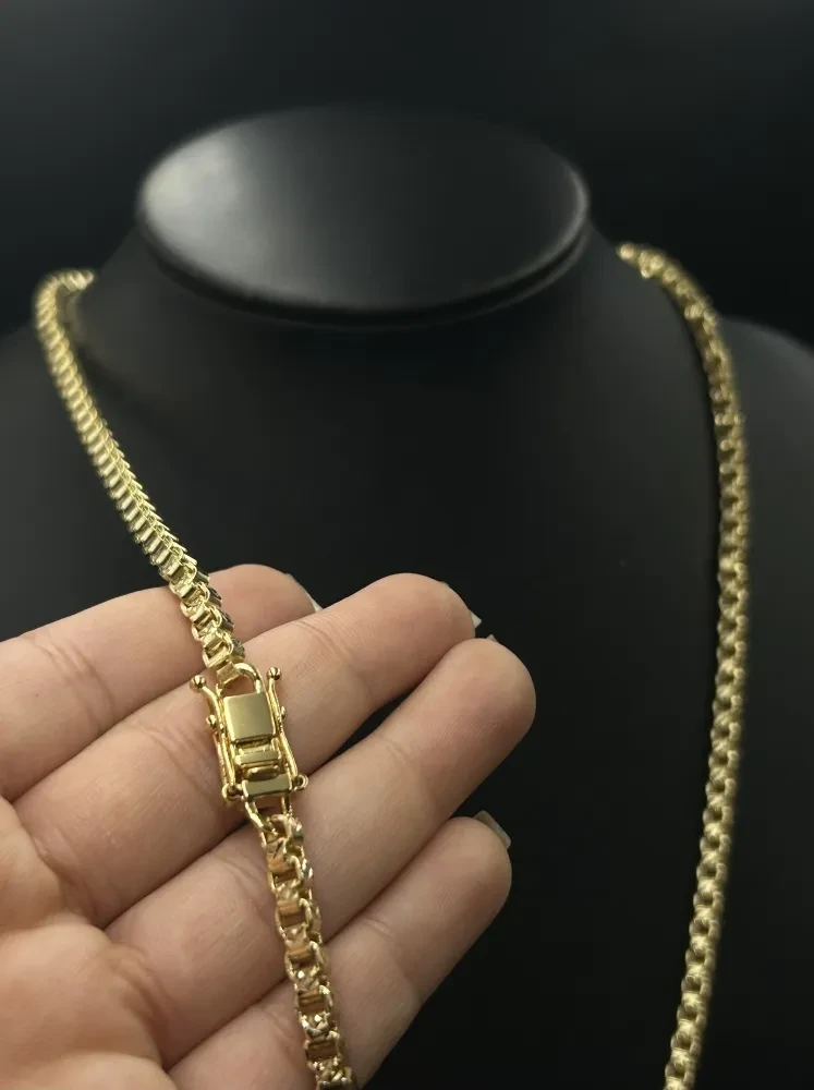 Corrente Veneziana - 6MM Banhado a ouro 18k - 1